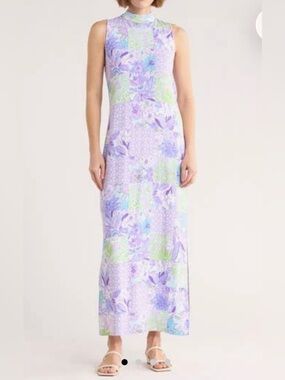puffy maxi dress Pink Floral Puff Sleeve Maxi Dress